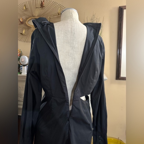 MINKPINK Allegra Twist Shirt Dress in Cotton black size L - Picture 15 of 16